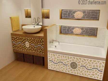 Aborigine style bathroom