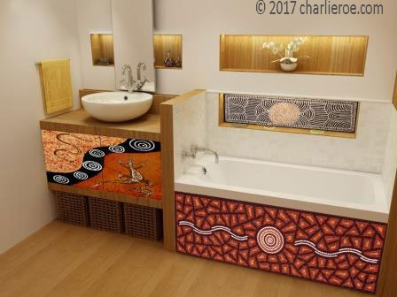 Aborigine style bathroom
