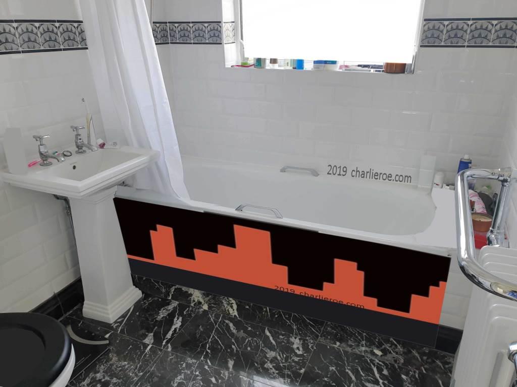 New Art Deco lacquered, wood or veneered bathroom decorative bath panels