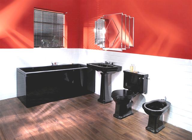 Art Deco black bathroom suite & bathroom furniture
