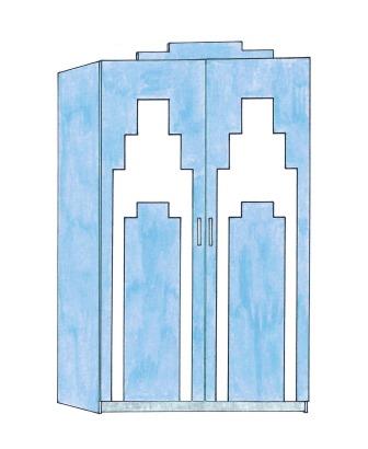 new Art Deco bedroom 'Skyscraper' style 2 door bedroom wardrobe furniture