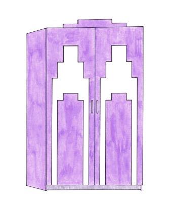 new Art Deco bedroom 'Skyscraper' style 2 door bedroom wardrobe furniture