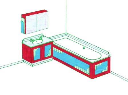 Art Deco bathroom design furniture