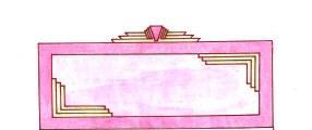 new Art Deco painted bedroom bed headboard with stepped mouldings