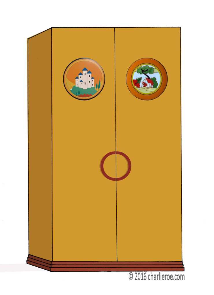 new Art Deco Clarice Cliff painted wardrobe