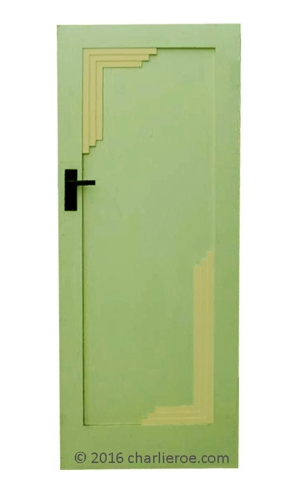 Art Deco bedroom door wardrobe with moulding in a 2nd colour