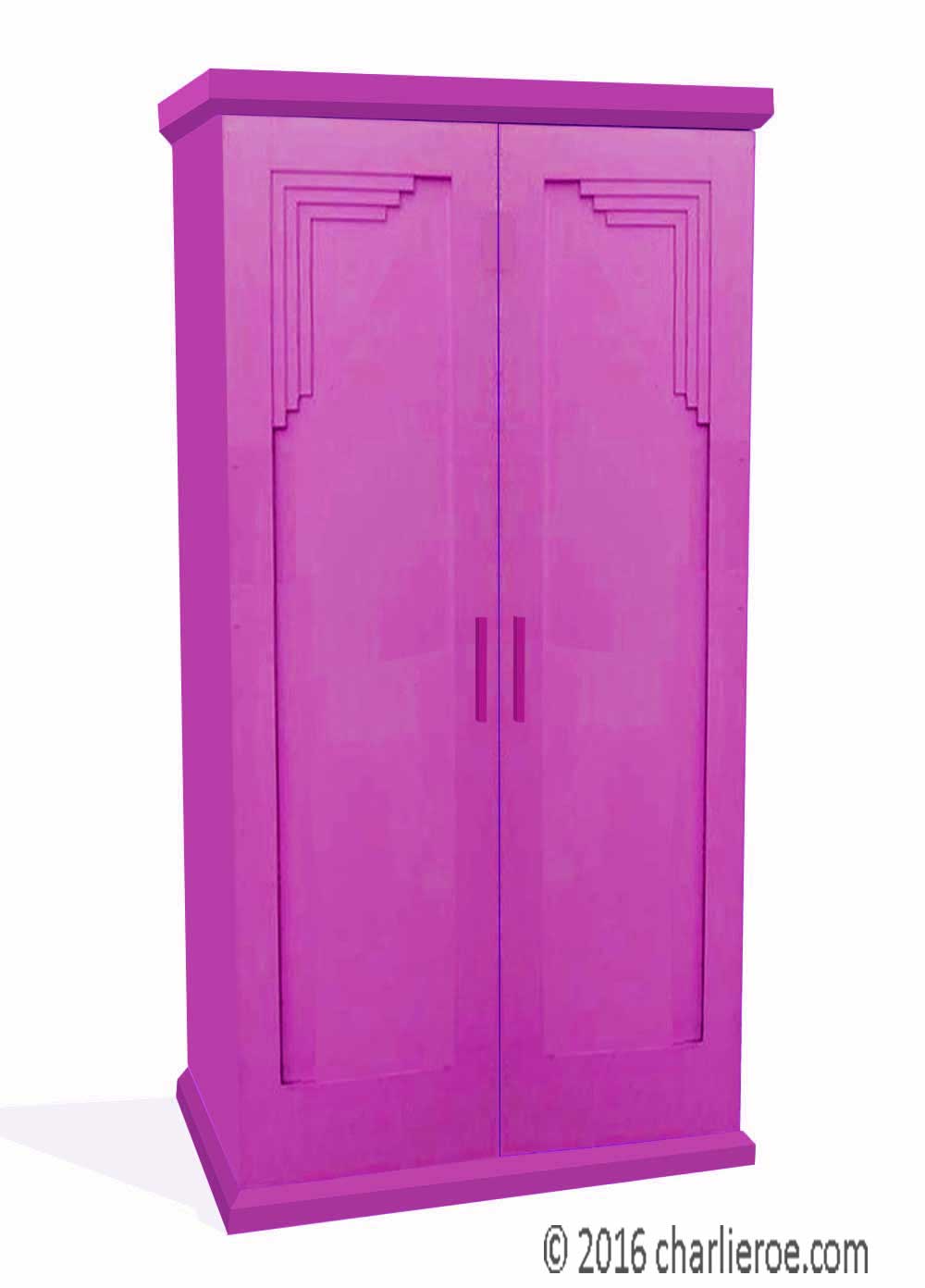 Art Deco bedroom 2 door wardrobe design