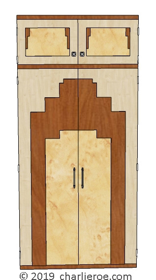 new Art Deco bedroom 'Skyscraper' style 4 door bedroom wardrobe furniture