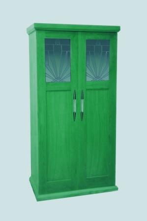 New Art Deco wardrobe with stained glass panels