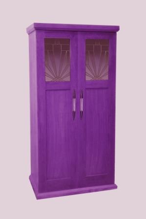 New Art Deco wardrobe with stained glass panels