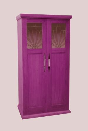New Art Deco wardrobe with stained glass panels