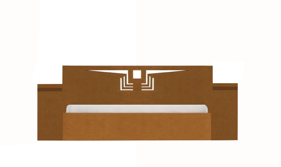 new Frnk Lloyd Wright bed & bedroom furniture
