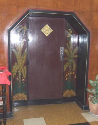 Art Deco geometric doorway in club