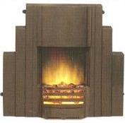 New Art Deco Skyscraper style stepped cast iron fire surround