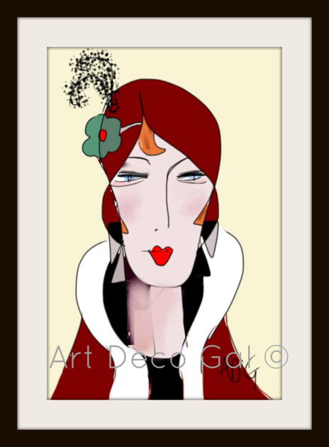Art Deco flappers paintings