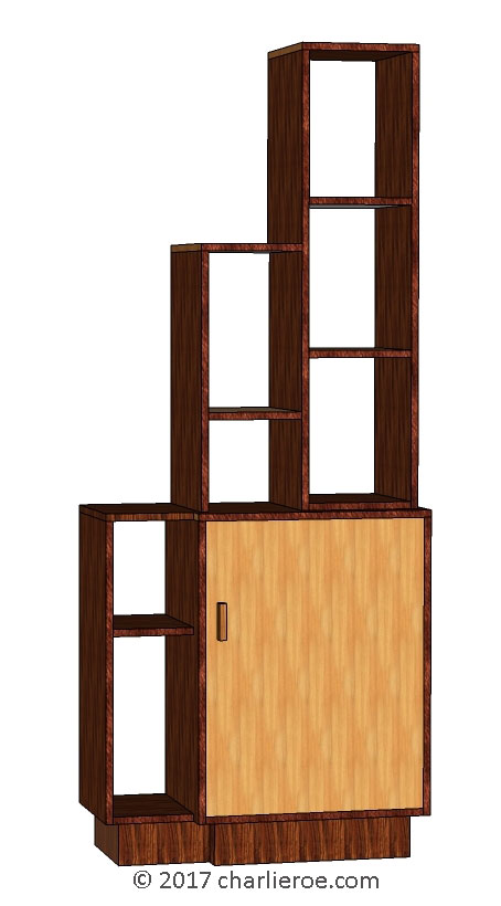 new Art Deco stepped Skyscraper style bookcase storage cabinet cupboard