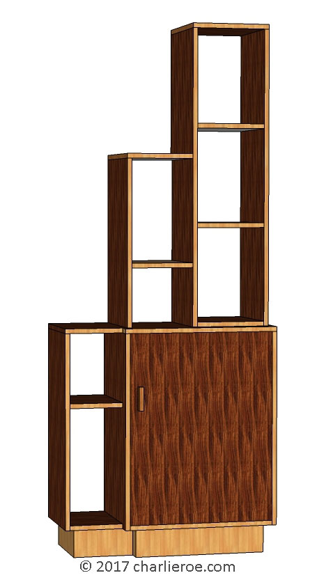 new Art Deco stepped Skyscraper style bookcase storage cabinet cupboard