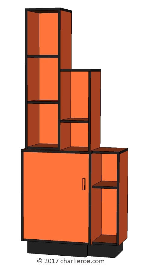 new Art Deco stepped Skyscraper style bookcase storage cabinet cupboard