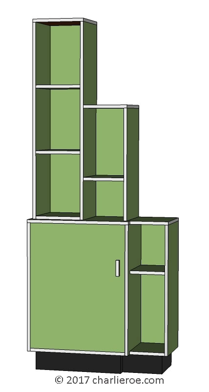 new Art Deco stepped Skyscraper style bookcase storage cabinet cupboard