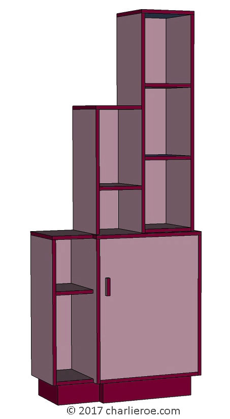 new Art Deco stepped Skyscraper style bookcase storage cabinet cupboard