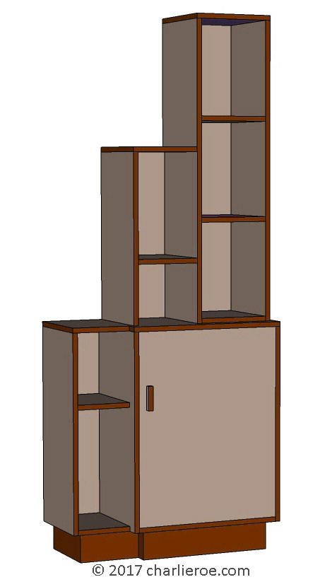 new Art Deco stepped Skyscraper style bookcase storage cabinet cupboard