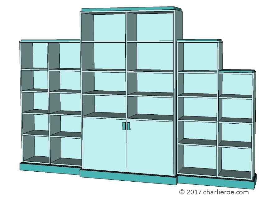 new Art Deco stepped Skyscraper style bookcase storage cabinet cupboard