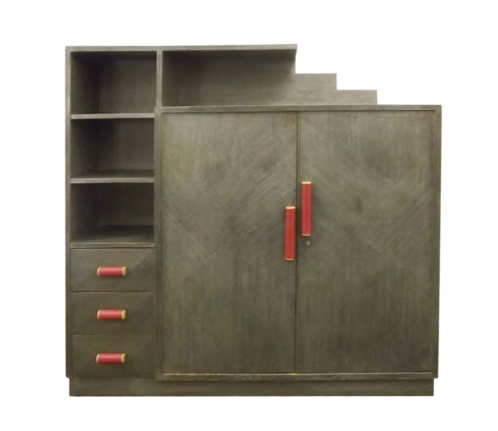 New Art Deco stepped Skyscraper style bookcases cuboards home office drinks cabinet in painted finish