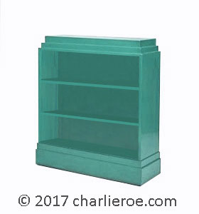 New Art Deco Paul Frankl Skyscraper style low painted bookcase