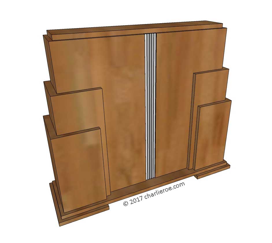 New Art Deco Skyscraper style stepped cabinet cupboard or sideboard