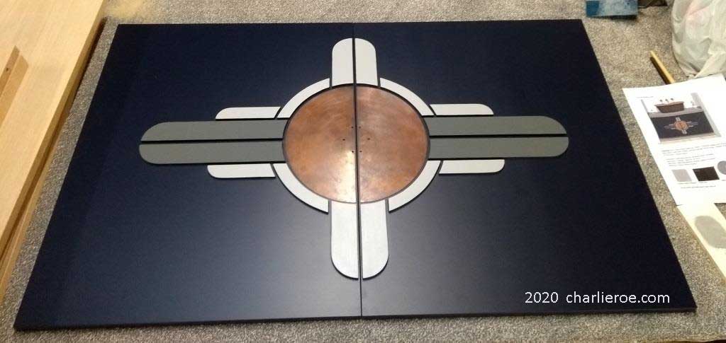 New Art Deco 2 door sideboard bar cabinet cupboard with Art Deco Abstract doors design