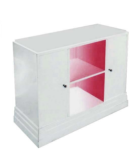 New Art Deco Paul Frankl Skyscraper style painted 2 door sideboard cabinet cupboard