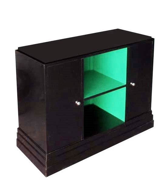 New Art Deco Paul Frankl Skyscraper style painted 2 door sideboard cabinet cupboard