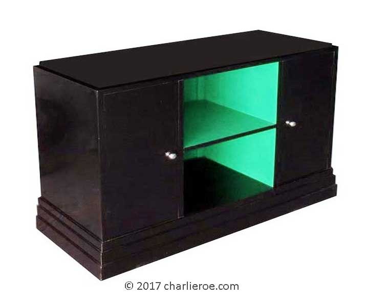 New Art Deco Paul Frankl Skyscraper style painted 2 door sideboard cabinet cupboard