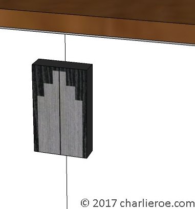 New Art Deco cupboard furniture stepped skyscraper style door handles with veneered marquetry