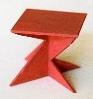 Art Deco Cubist zigzag side table painted decorative furniture
