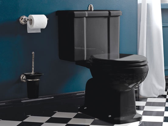 Art Deco black bathroom WC