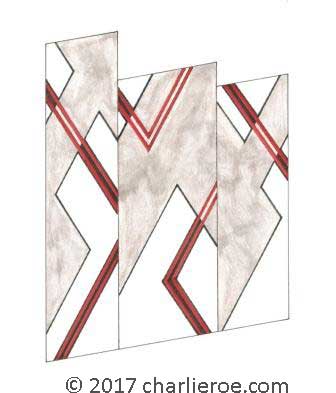 new Donald Deskey painted Art Deco Cubist screen furniture