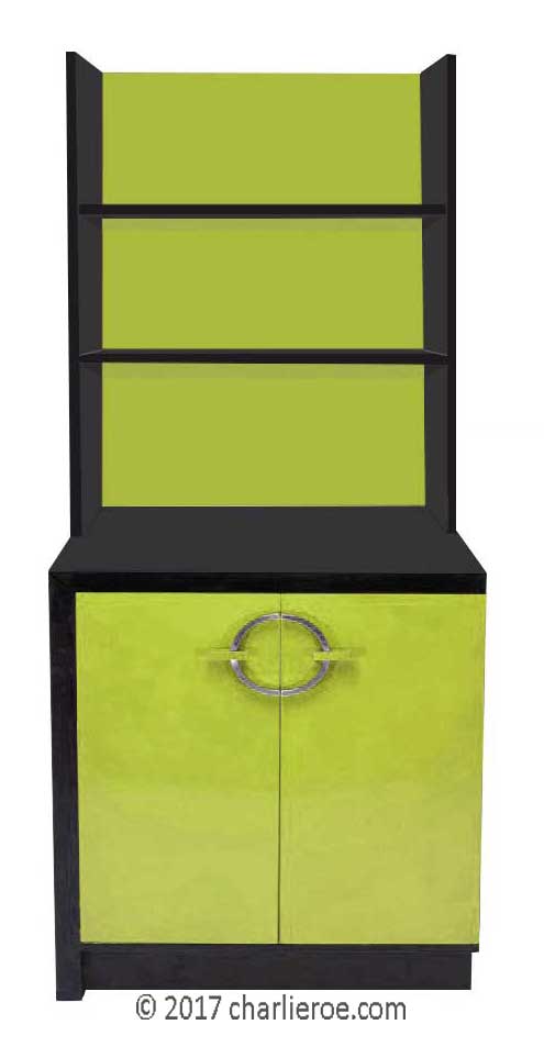new Gilbert Rhode Art Deco painted bookcase