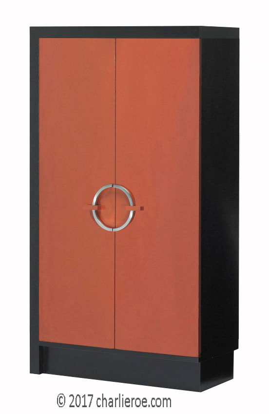 new Gilbert Rhode Art Deco painted bookcase storage cupboard