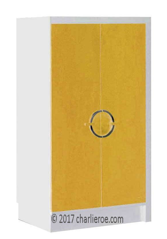new Gilbert Rhode Art Deco painted bedroom 2 door double wardrobe