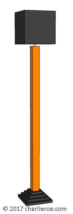 New Art Deco Skyscraper style stepped painted floor lamps & lamp bases stands