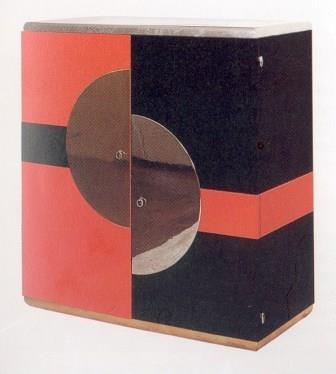 Paul Frankl Art Deco cabinet in black & red