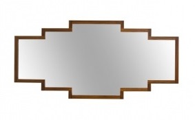 New Art Deco stepped Skyscraper style painted & wooden wall mirror