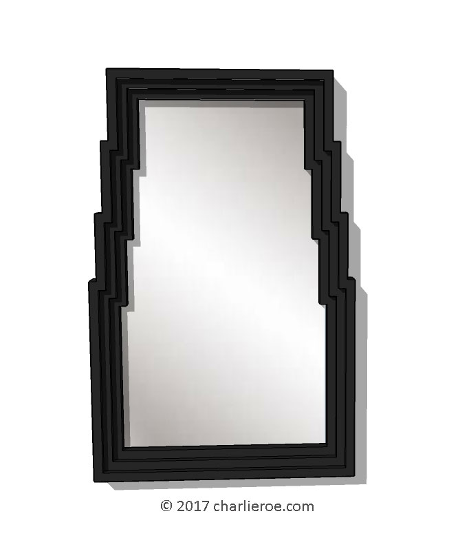 New CR Mackintosh 'Derngate' style stepped Skyscraper mirror frame