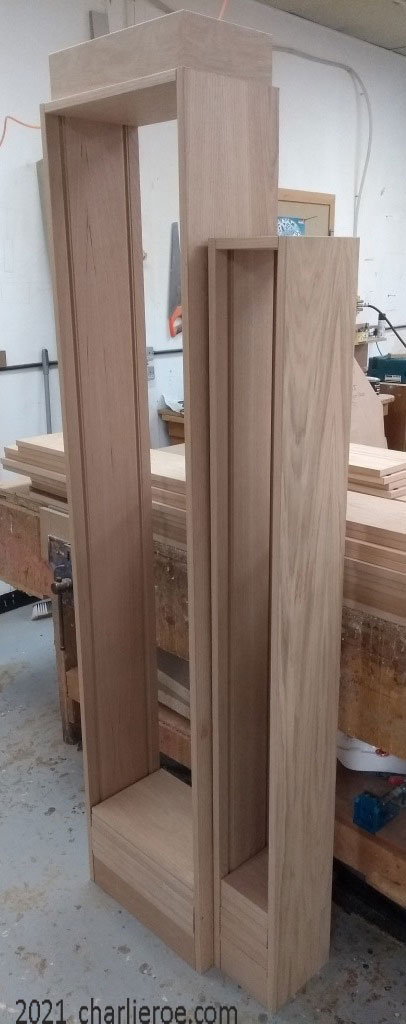 New Paul Frankl Art Deco Skyscraper 'skyline' bookshelves first 2 sections being assembled