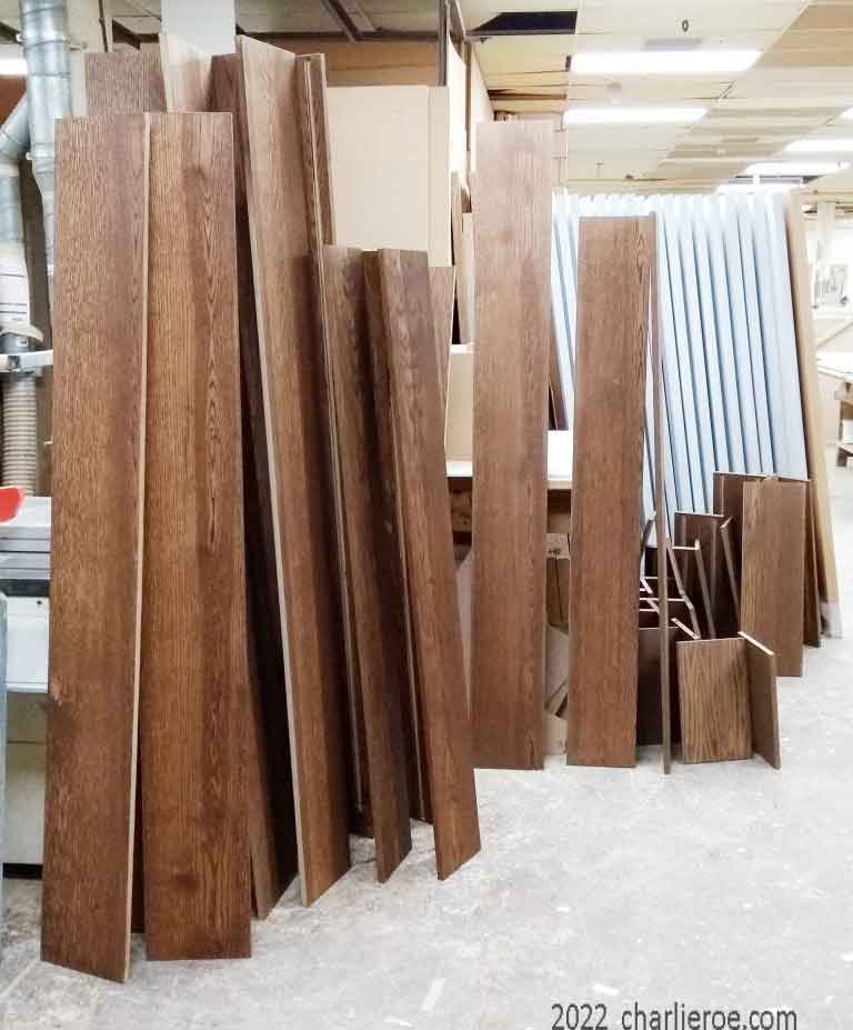 New Paul Frankl Art Deco Skyscraper 'skyline' book case components after being stained