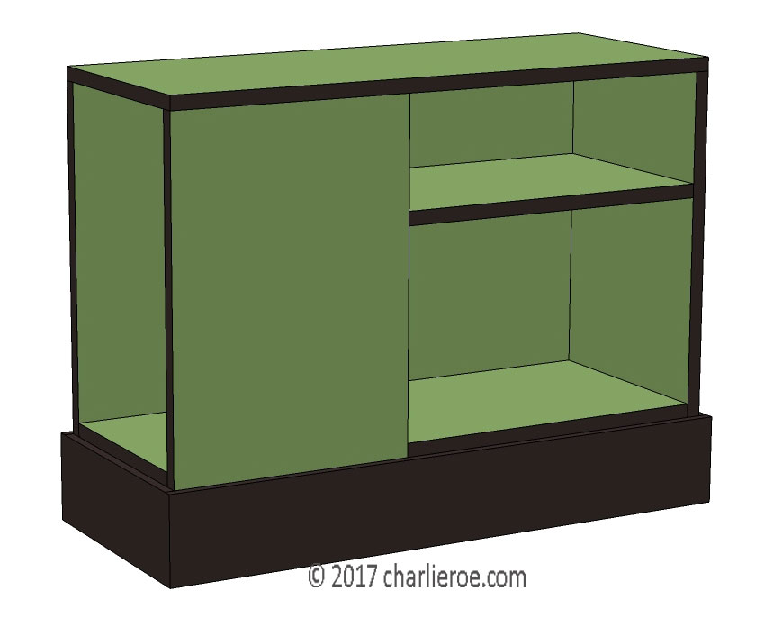 New Paul Frankl Art Deco painted black side table bookshelf reproduction