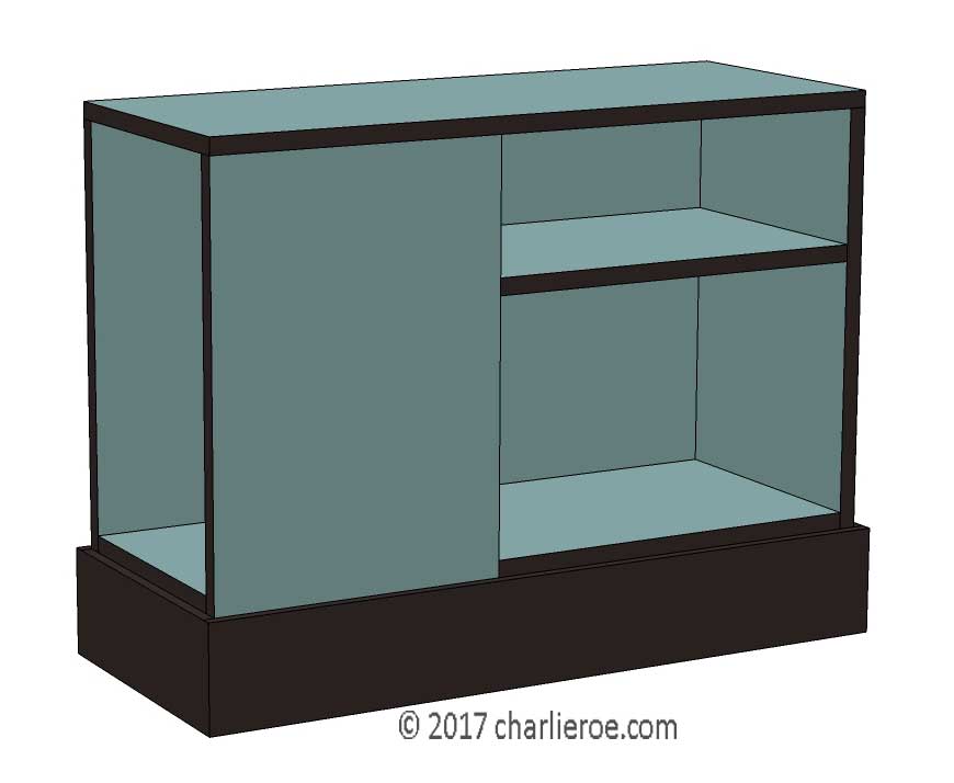 New Paul Frankl Art Deco painted black side table bookshelf reproduction