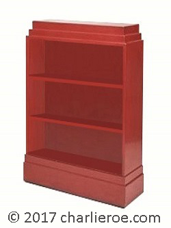 New Art Deco Paul Frankl Skyscraper style painted low bookcase