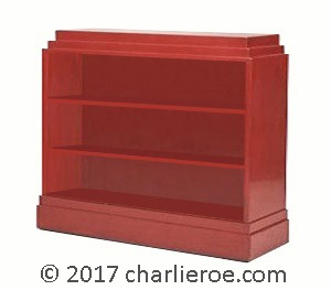 New Art Deco Paul Frankl Skyscraper style painted low bookcase